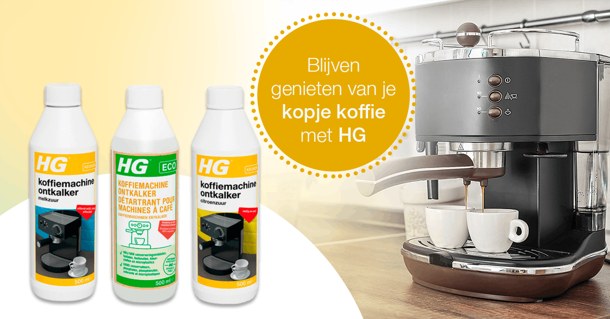 Een goede koffieontkalker meer koffie in je kopje met HG